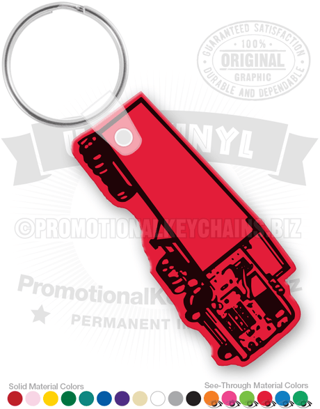 Semi Truck (3/4 View) Vinyl Keychain