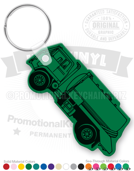 Septic Service Truck Vinyl Keychain