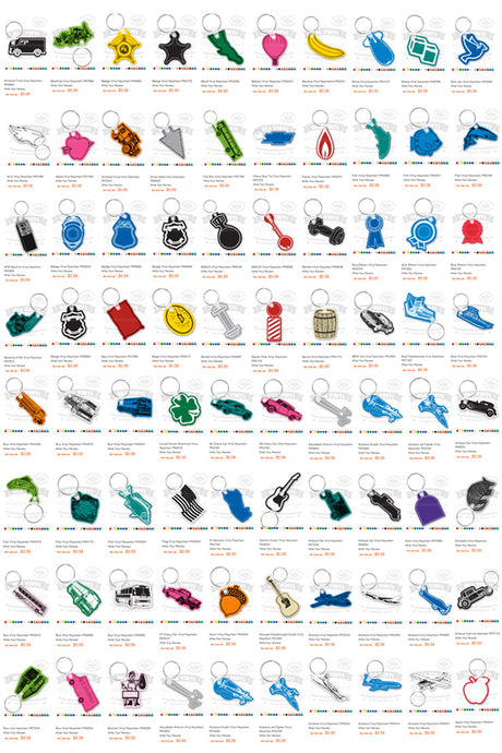 Shaped Vinyl Keychains