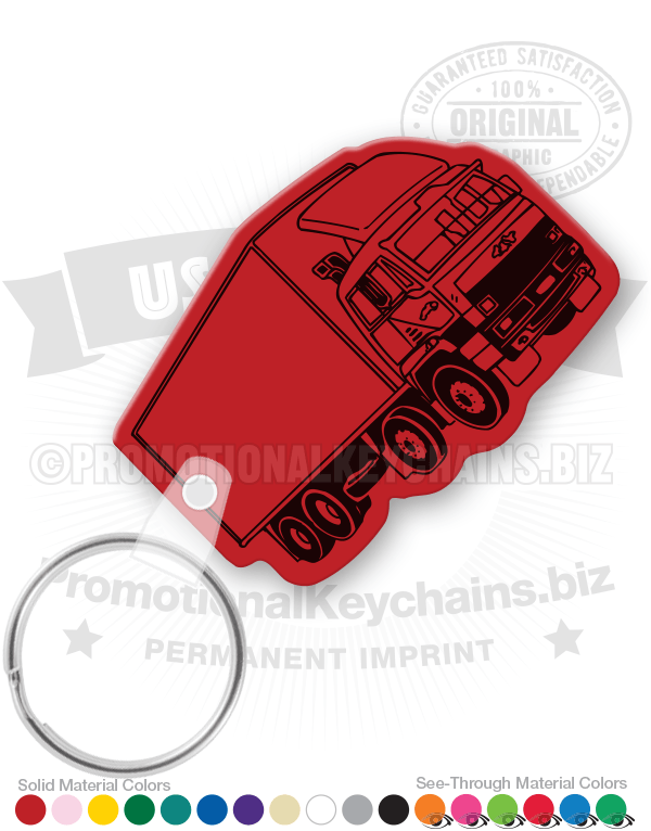 Short-Haul Semi (3/4 View) Truck Vinyl Keychain