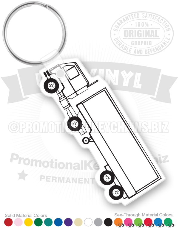 Short Haul Semi Truck Vinyl Keychain