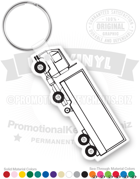 Short Haul Semi Truck Vinyl Keychain