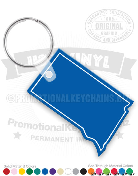 South Dakota State Vinyl Keychain PK6100DK