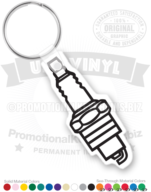 Spark Plug Vinyl Keychain
