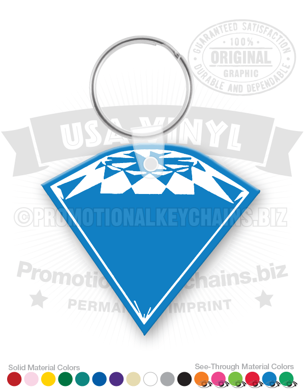 Sparkly Diamond Vinyl Keychain