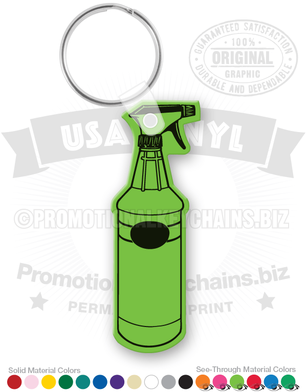 Spray Bottle Vinyl Keychain PK5495