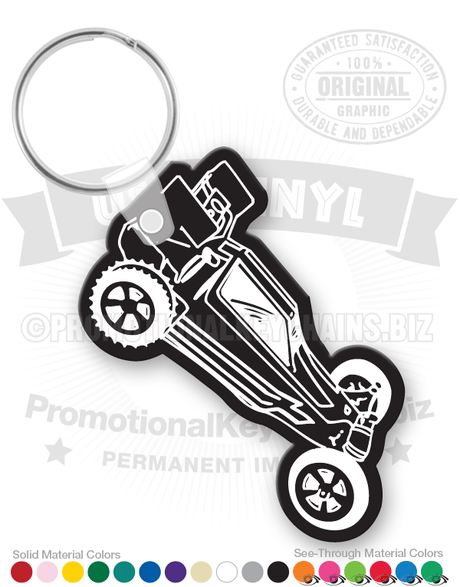 Sprint Race Car Vinyl Keychain