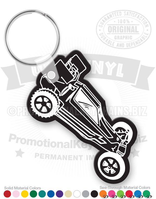 Sprint Race Car Vinyl Keychain