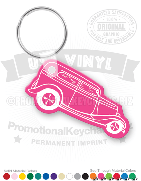 Street Rod Antique Car Vinyl Keychain PK5269
