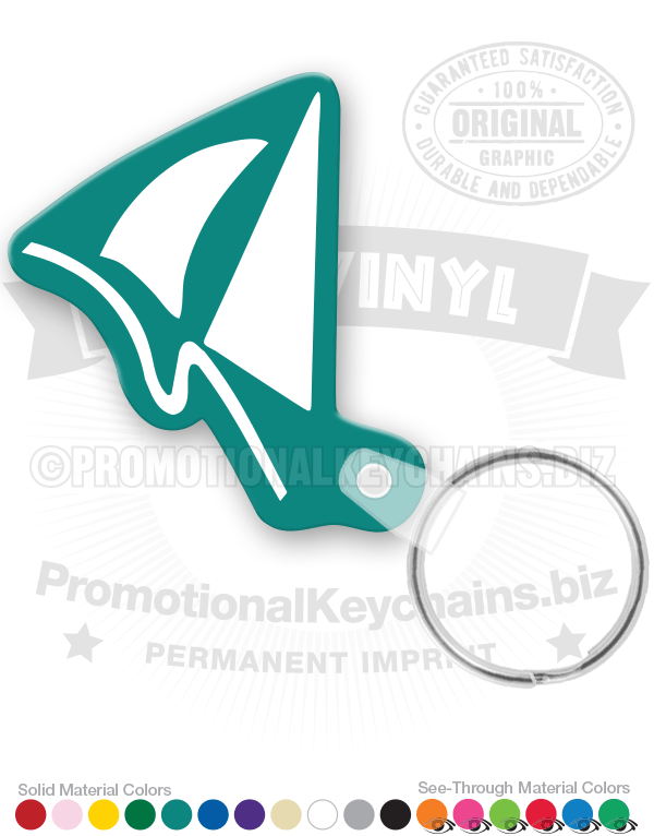 Stylized Sailboat Vinyl Keychain