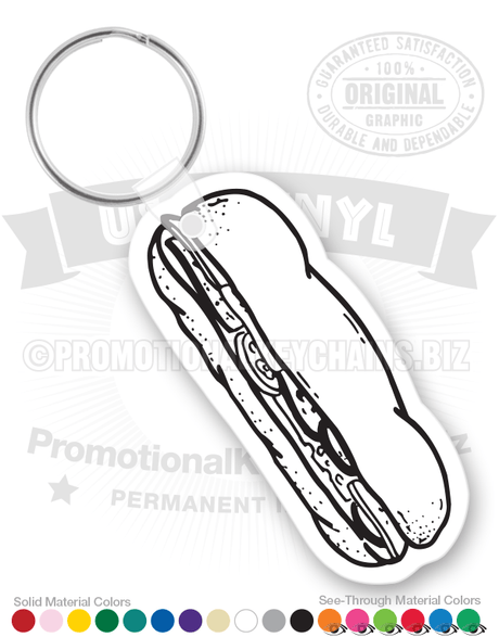 Sub Sandwich Vinyl Keychain
