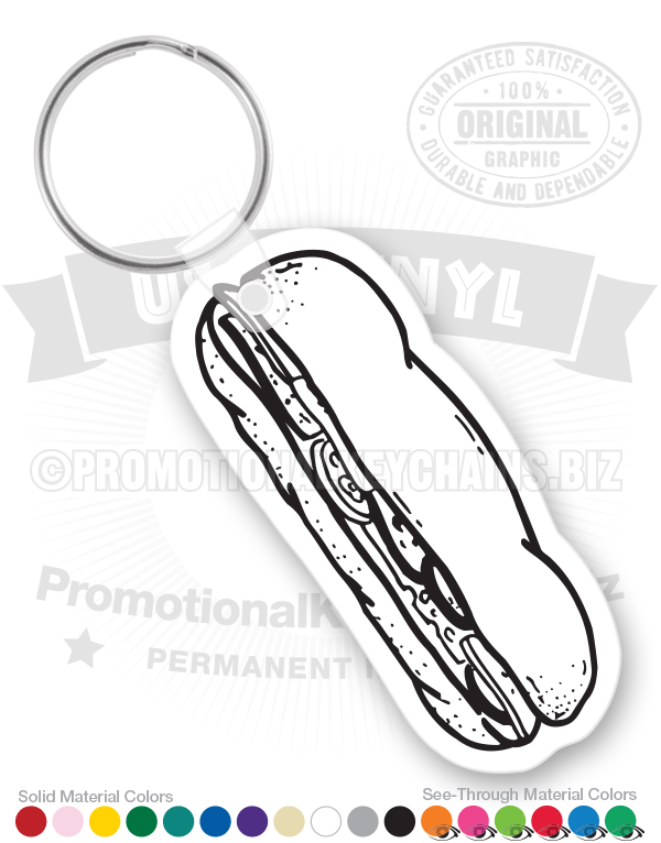 Sub Sandwich Vinyl Keychain PK6283