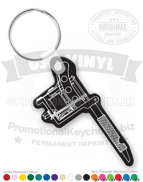 Tattoo Gun Vinyl Keychain