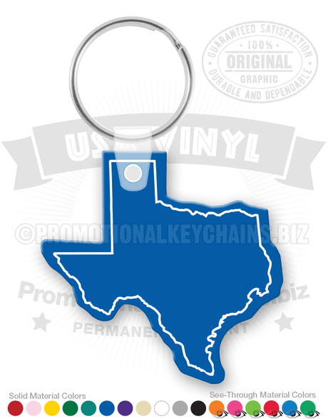 Texas State Vinyl Keychain PK6100TX