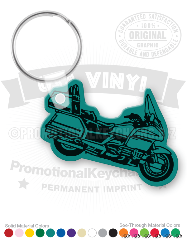 Touring Motorcycle Vinyl Keychain