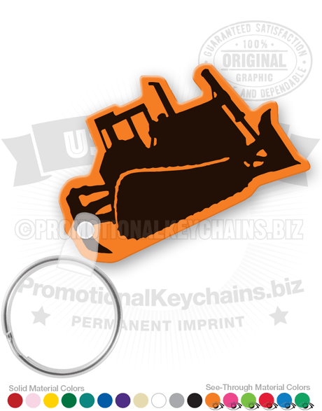 Track Bulldozer Vinyl Keychain