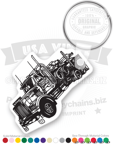 Tractor Truck Vinyl Keychain PK7663