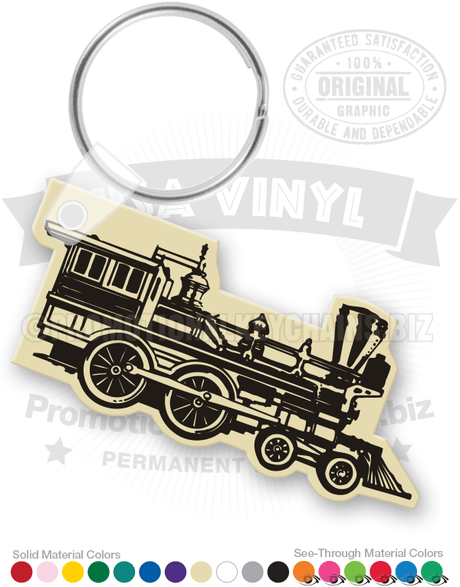 Antique Train Vinyl Keychain PK3150