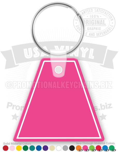 Trapezoid Vinyl Keychain PK3122