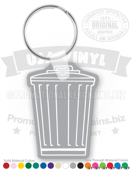 Trash Can Vinyl Keychain PK4860