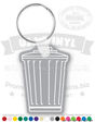 Trash Can Vinyl Keychain