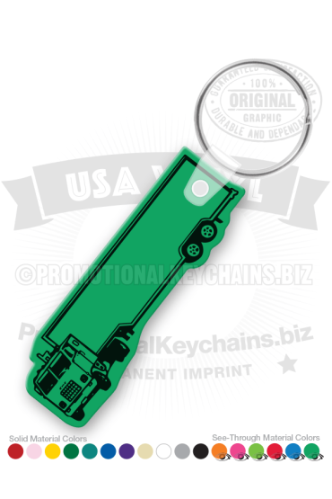 Turning Cab-Over Semi Vinyl Keychain