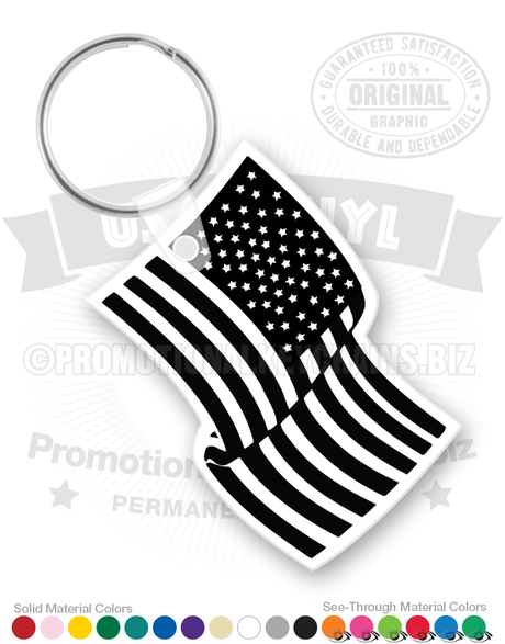 United States Flag Vinyl Keychain