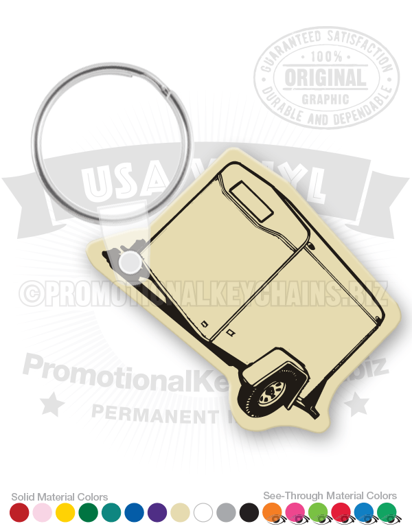 Utility Trailer Vinyl Keychain
