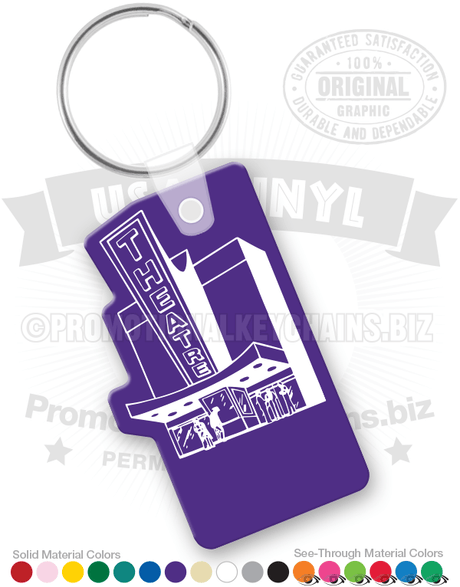 Vintage 1930s Art Deco Theater Vinyl Keychain