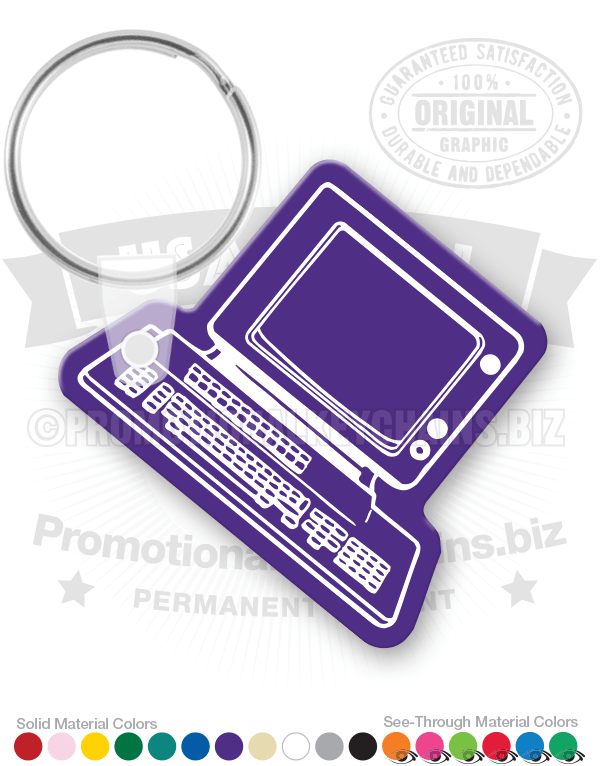 Vintage Computer Vinyl Keychain