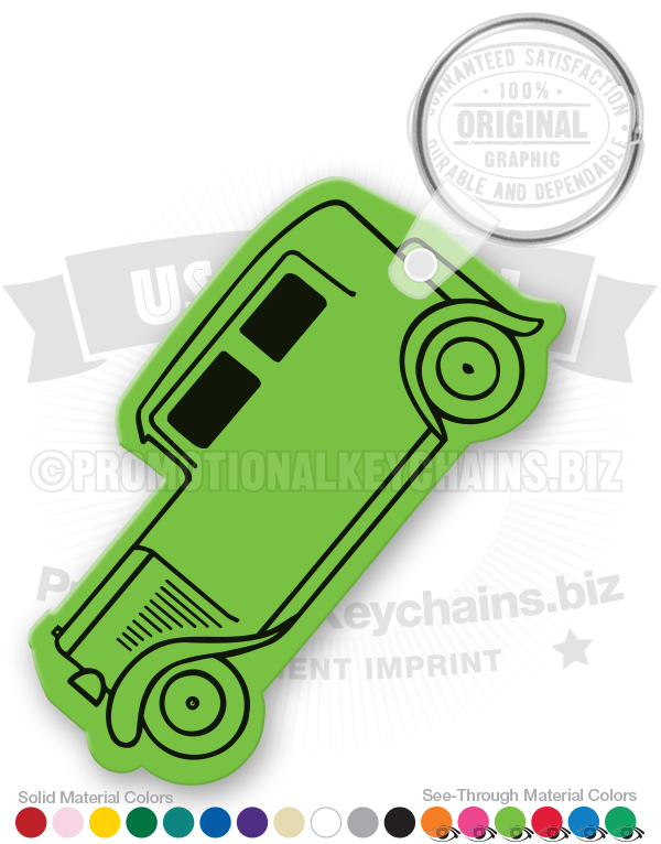 Vintage Coupe Car Vinyl Keychain