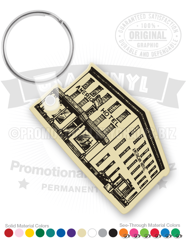 Vintage Hotel Vinyl Keychain