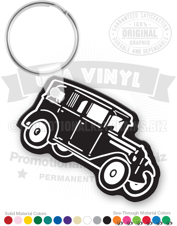Vintage Touring Car Vinyl Keychain