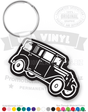 Vintage Touring Car Vinyl Keychain