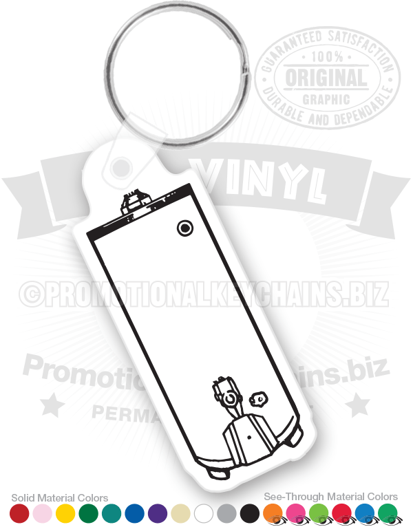 Water Heater Vinyl Keychain