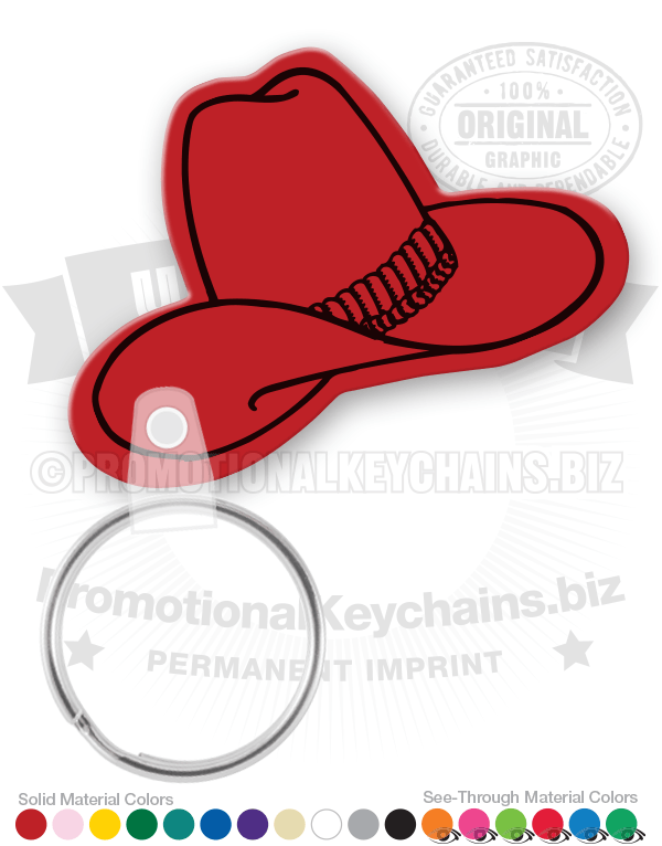 Western Hat Vinyl Keychain