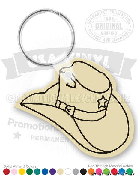 Western Hat Vinyl Keychain PK5894