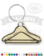 Wooden Suit Hanger Vinyl Keychain