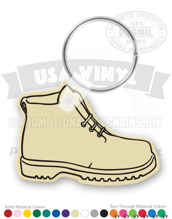 Work Boot Vinyl Keychain