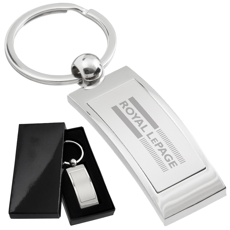 Curved Rectangle Engraved Keychains Premium Collection