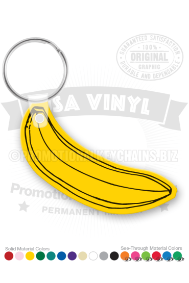Banana Shape Vinyl Keychain