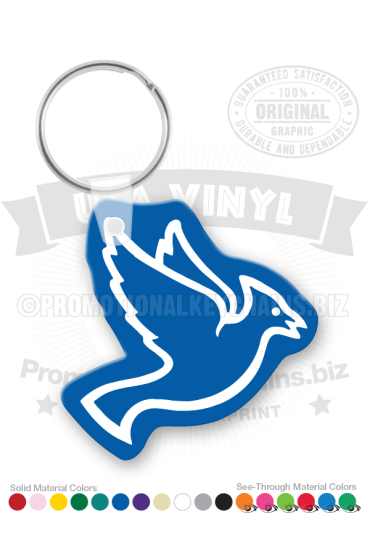 Blue Jay Shape Vinyl Keychain