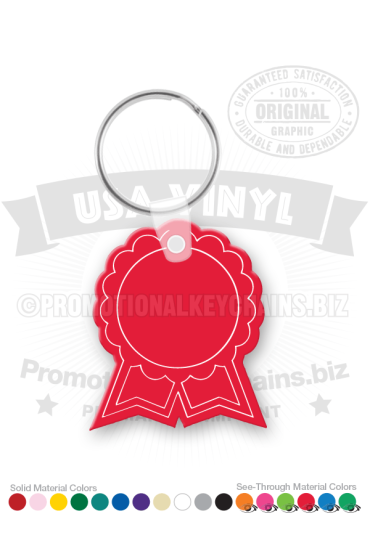 Award Ribbon Vinyl Keychain PK6135