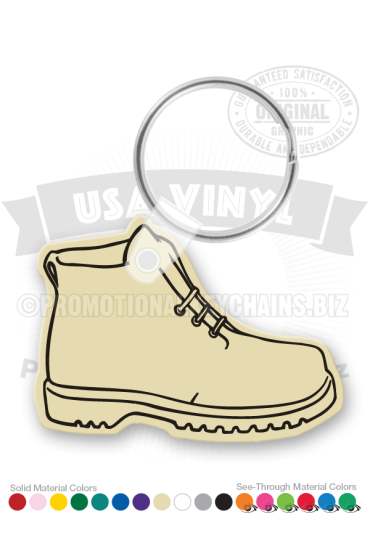 Boot Shape Vinyl Keychain