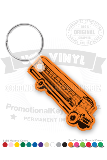 School Bus Vinyl Keychain PK4026