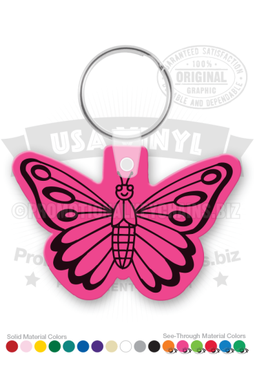 Pink Butterfly Keychain