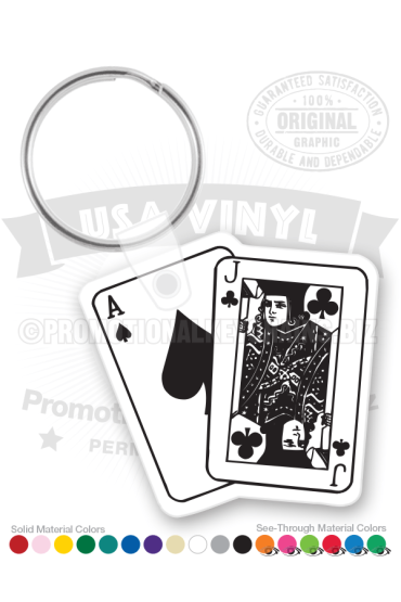 Blackjack Cards Vinyl Keychain PK6525