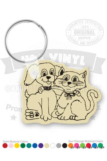 Cat and Dog Vinyl Keychain PK5338