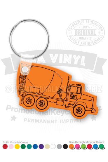 Cement Truck Vinyl Keychain