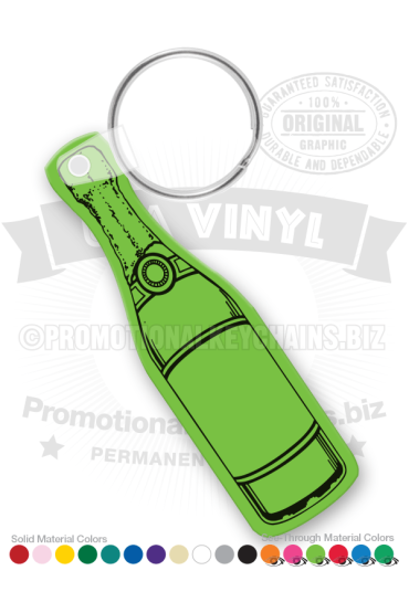 Champagne Bottle Shape Vinyl Keychain